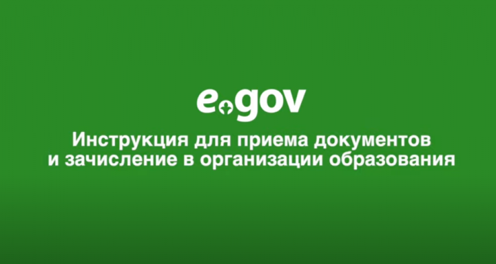 Прием документов и зачисление в организации образования через Егов